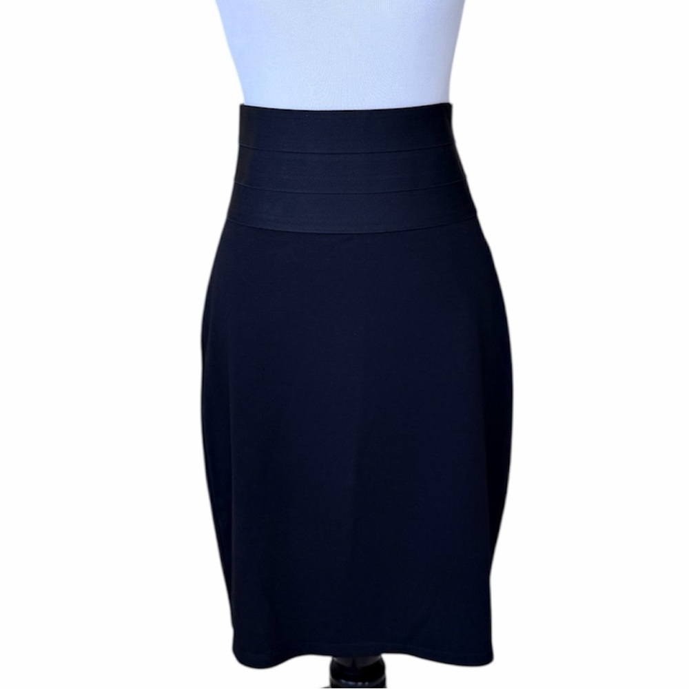 MAX STUDIO Black Pull On Pencil Skirt